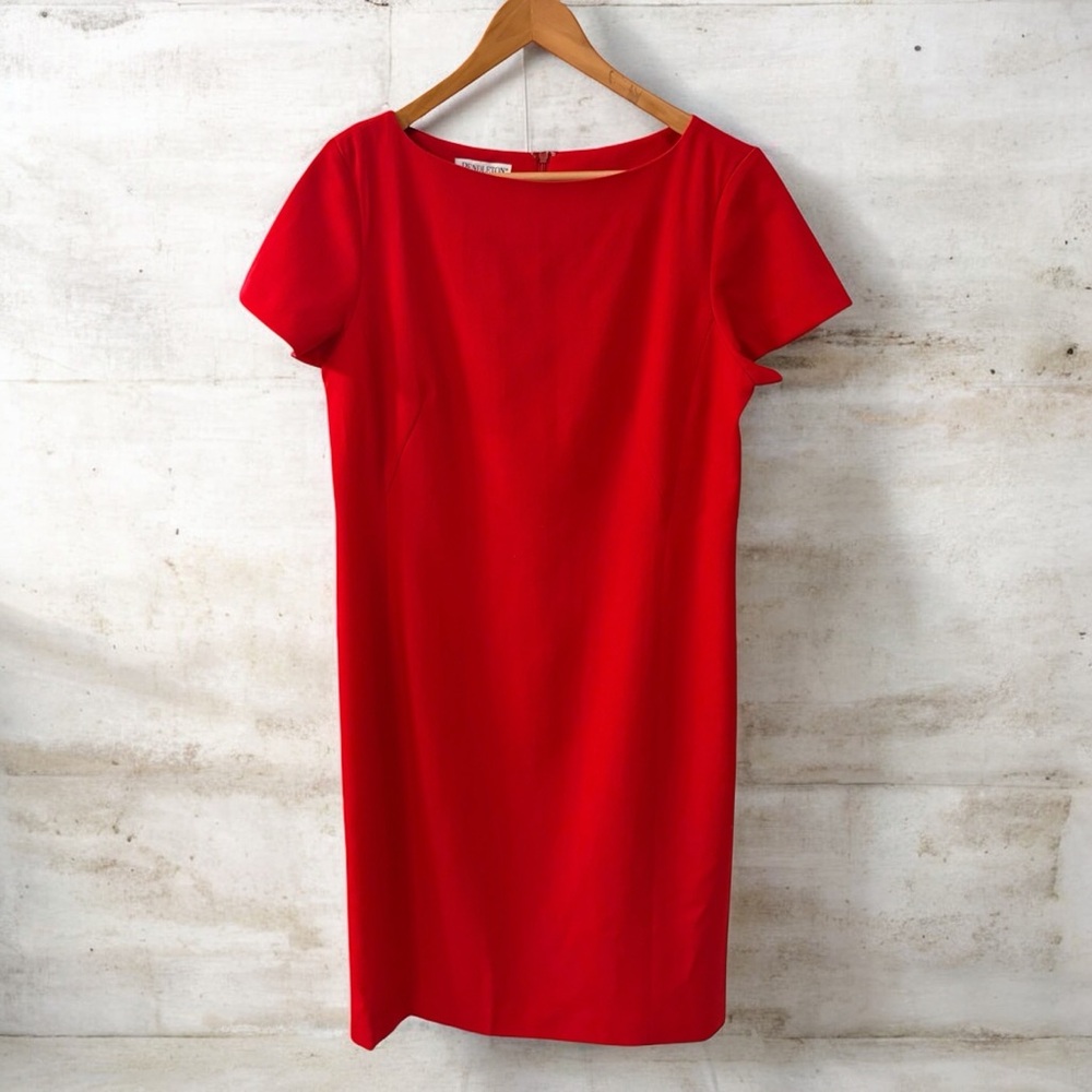 PENDLETON RED SHEATH DRESS SIZE 12 MADE IN USA
